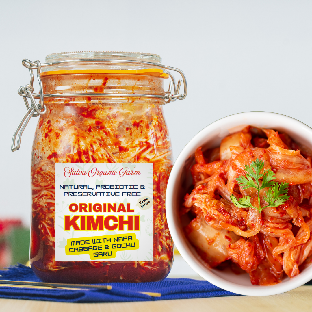 Probiotic Kimchi (All Natural, Vegan) - 425 gms - Satva Farm Bengaluru