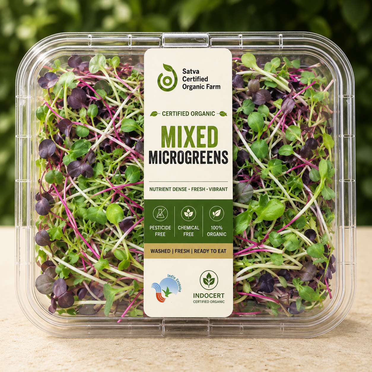 Microgreens - Premium Mix - Organic - 1 Box (75 gms)