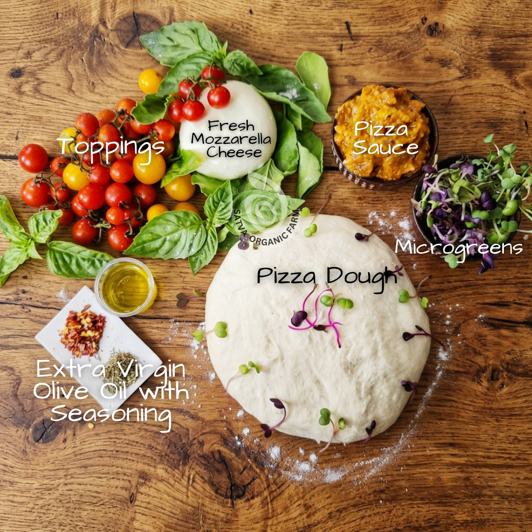 DIY Kit - Pizza Kit with Fresh Mozzarella - Satva Farm Bengaluru