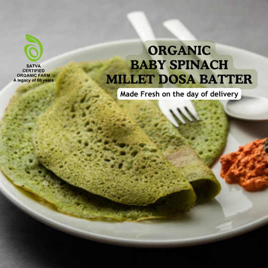 Organic Millets Dosa Batter - Baby Spinach - 1 Kg