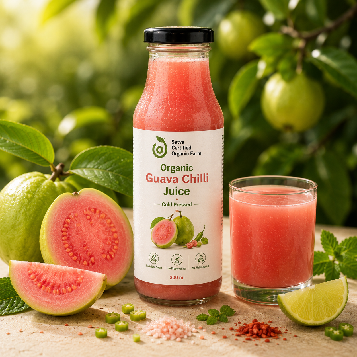Organic Guava Chilli Juice - 200 ml