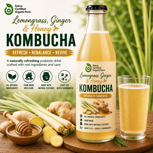 Kombucha - Lemongrass, Ginger & Honey - 350 ml