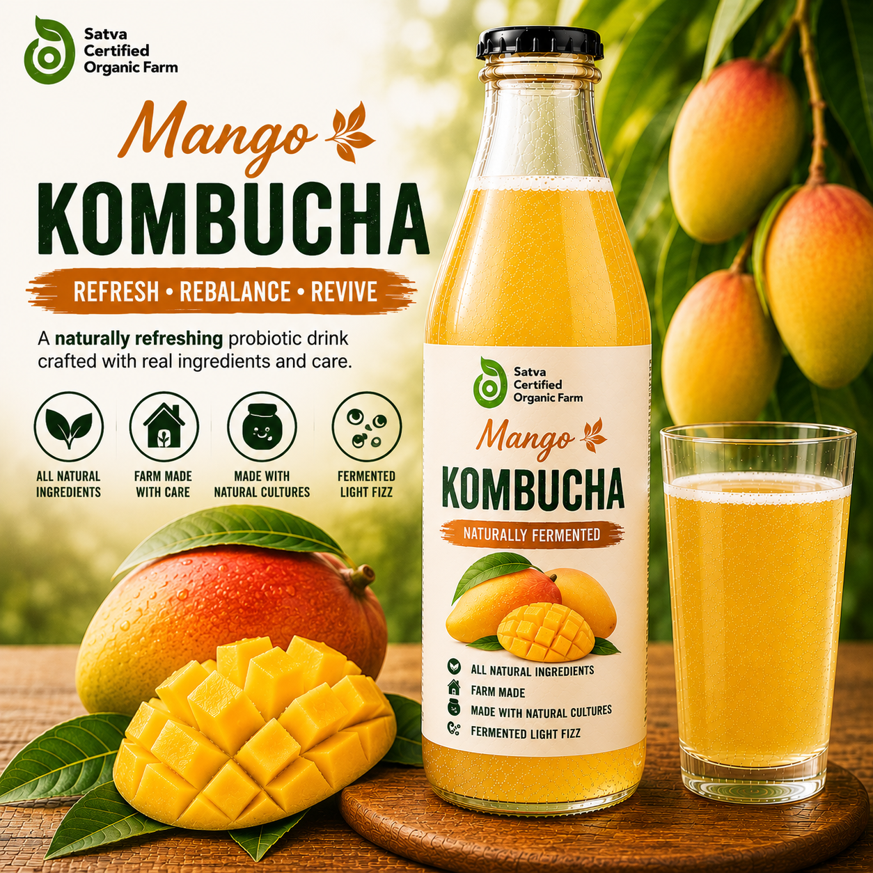 Kombucha - Organic Mango - 350 ml