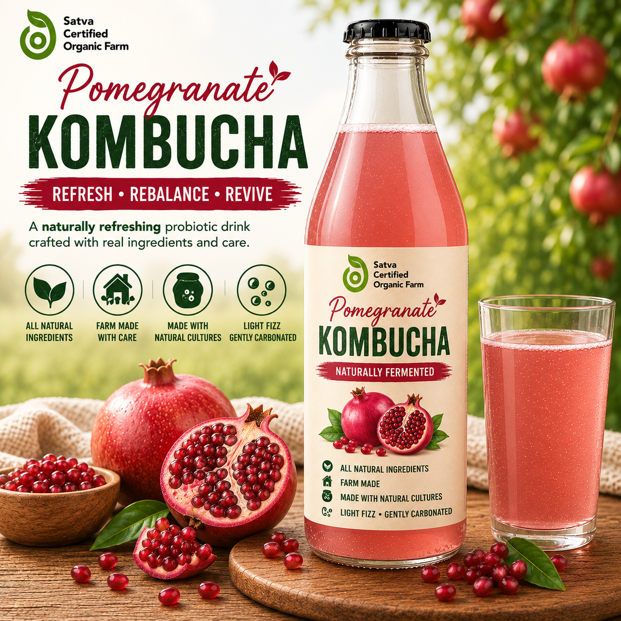 Kombucha - Pomegranate - 350 ml