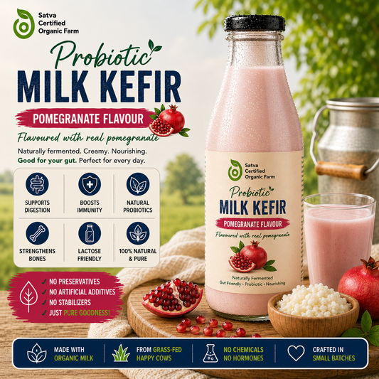 Organic Probiotic Kefir - Pomegranate - 220 ml