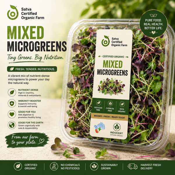 Organic premium microgreens mix from Satva Farm
