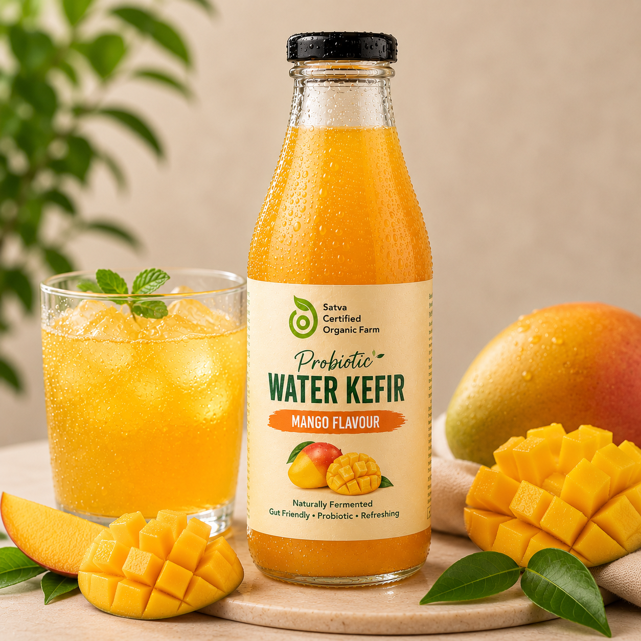 Probiotic Water Kefir - Organic Mango - 350 ml