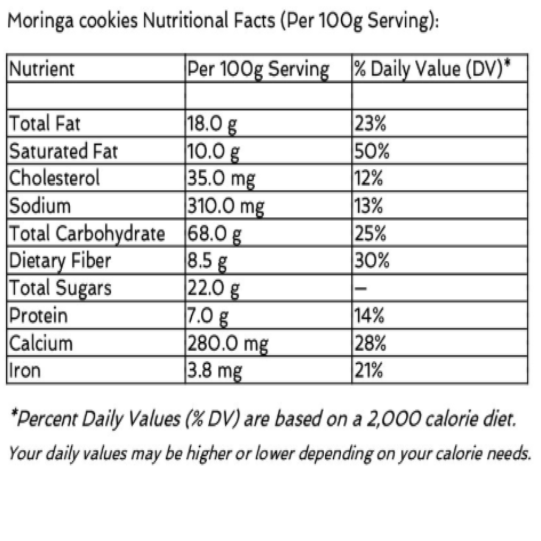 Moringa Cookies: Earthy, Crisp, and Boldly Nutritious -250 gms