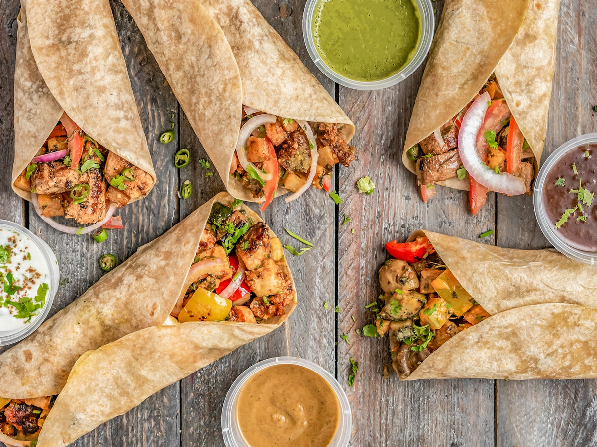 Peri Peri Hummus Paneer Kathi Roll