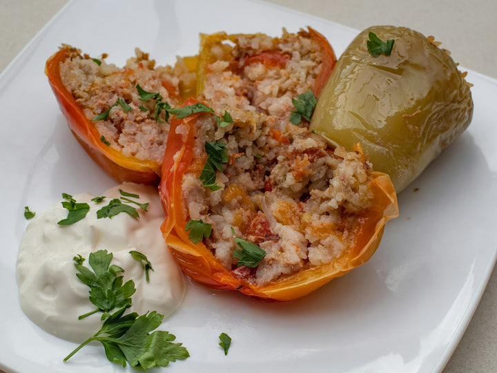 Cream Cheese Stuffed Capsicum Boats