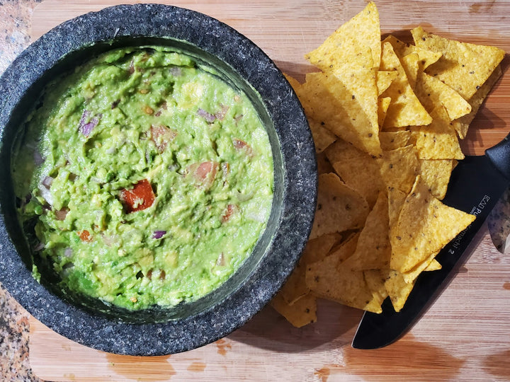 Guacamole with Baked Millet Dosa Chips
