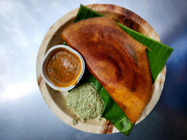 Moringa Millet Dosa with Coconut Chutney