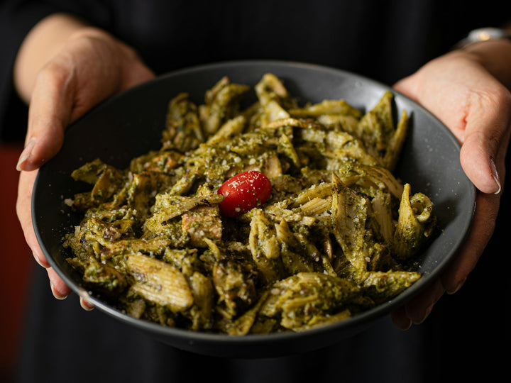 Pesto Pasta with Colour Capsicum