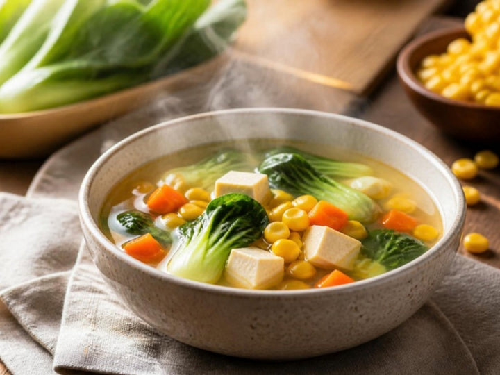 Bok Choy & Sweet Corn Soup