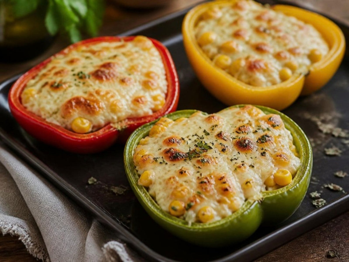 Cream Cheese Stuffed Capsicum Boats