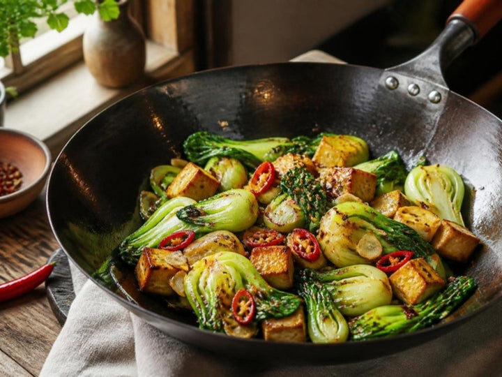 Garlic Bok Choy & Tofu Stir-fry