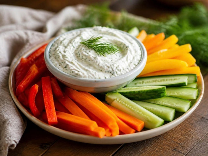 Garlic & Herb Cream Cheese Dip with Crudités