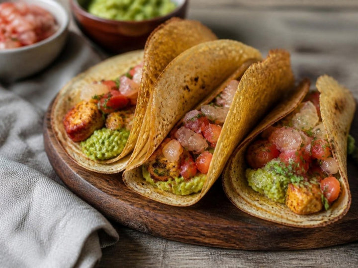 Guacamole Millet Dosa Tacos