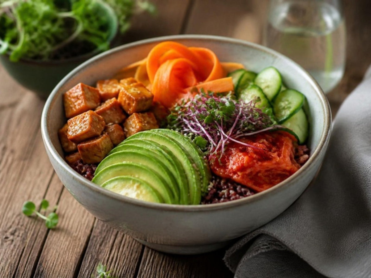 Kimchi Avocado Poke Bowl