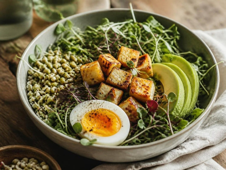 Microgreens Salad Protein Bowl