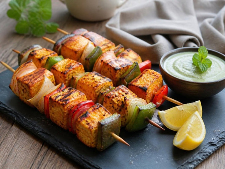 Paneer Tikka with Kefir Mint Dip