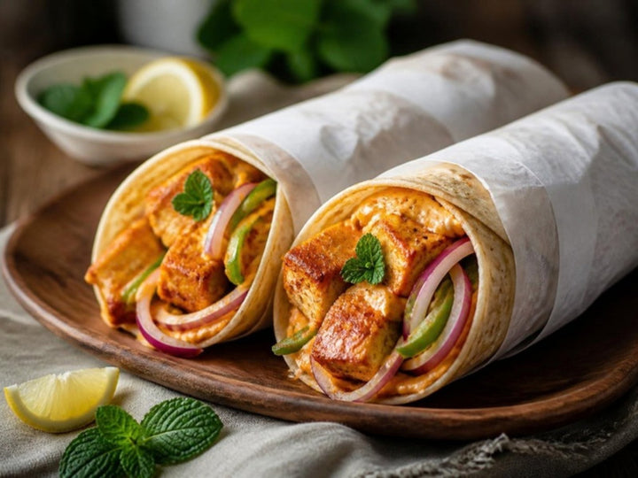 Peri Peri Hummus Paneer Kathi Roll