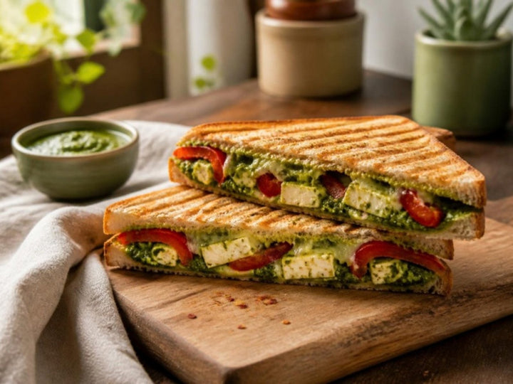 Pesto Paneer Grilled Sandwich