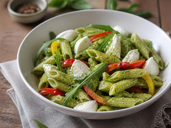 Pesto Pasta with Colour Capsicum