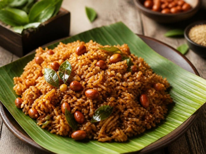 Puliyogare with Rajamudi Rice