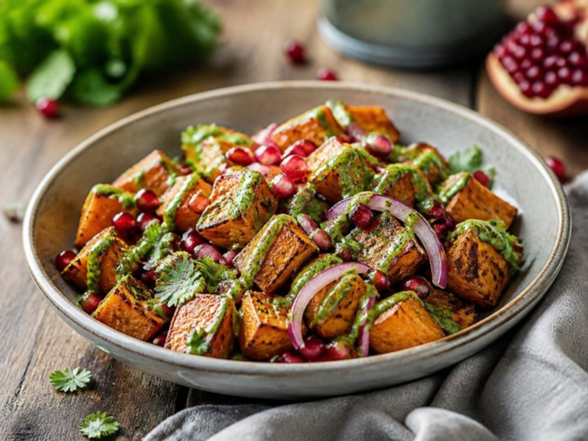 Roasted Sweet Potato Chaat