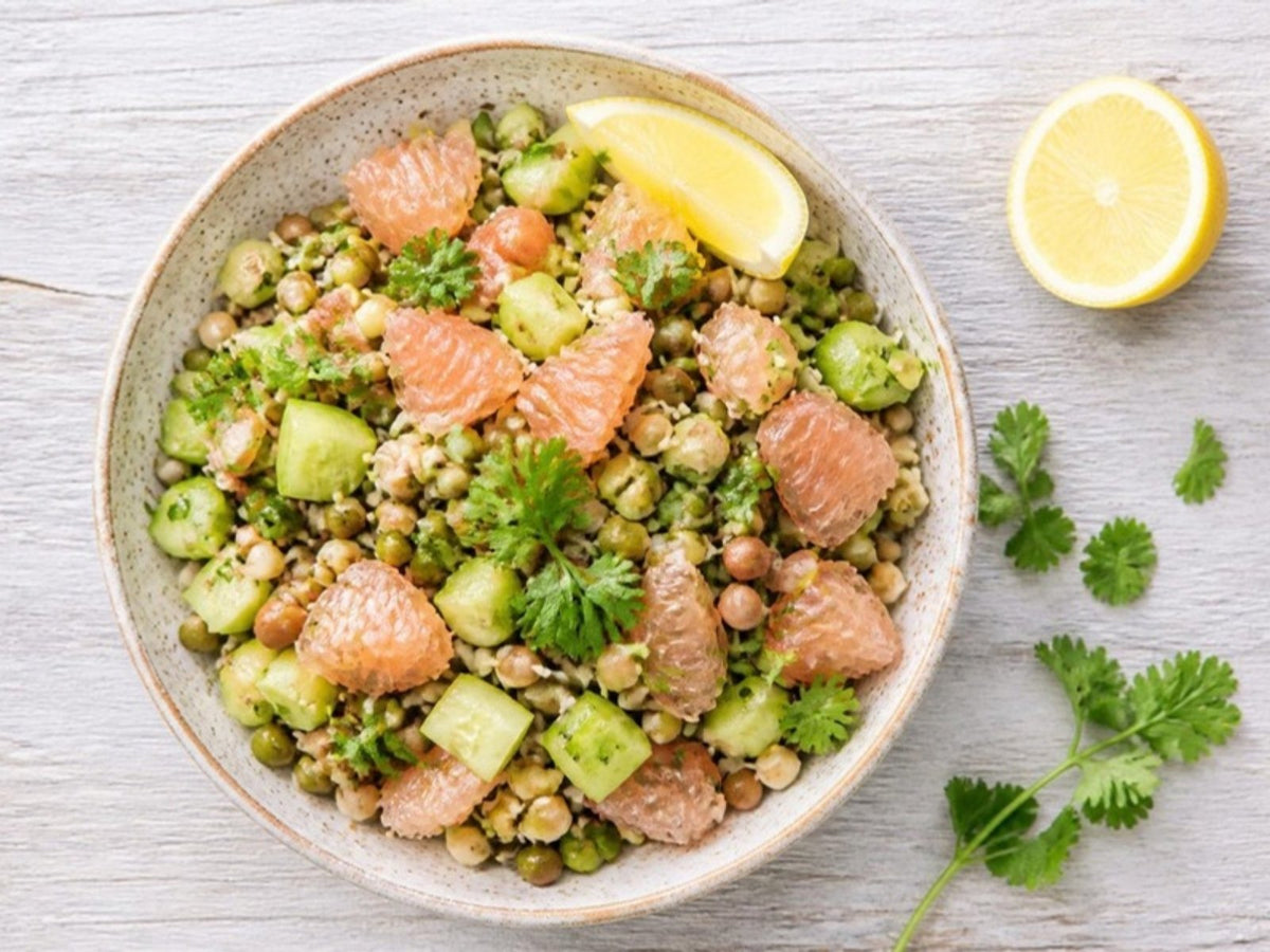 Sprout Chaat with Pomelo