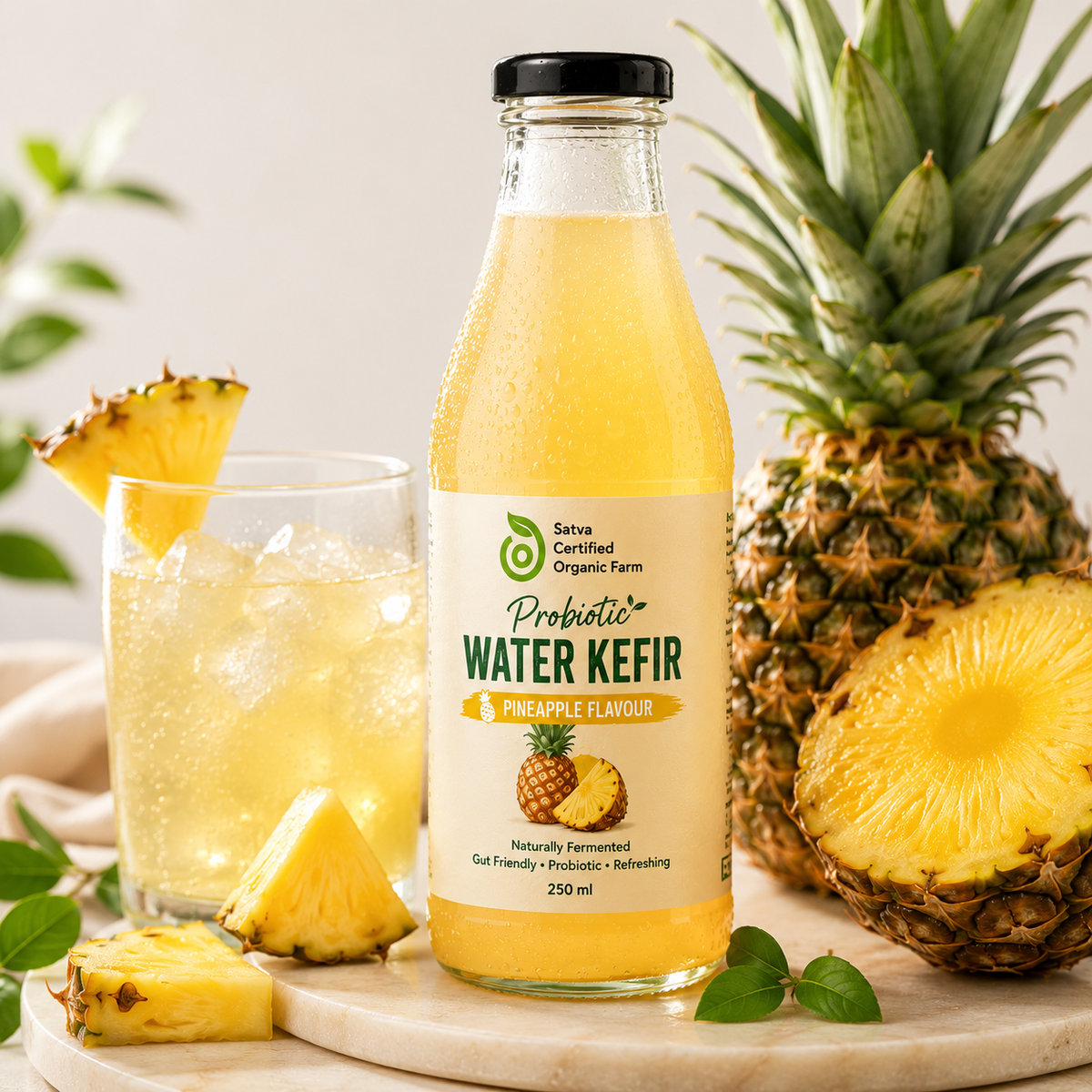Probiotic Water Kefir - Organic Pineapple - 350 ml