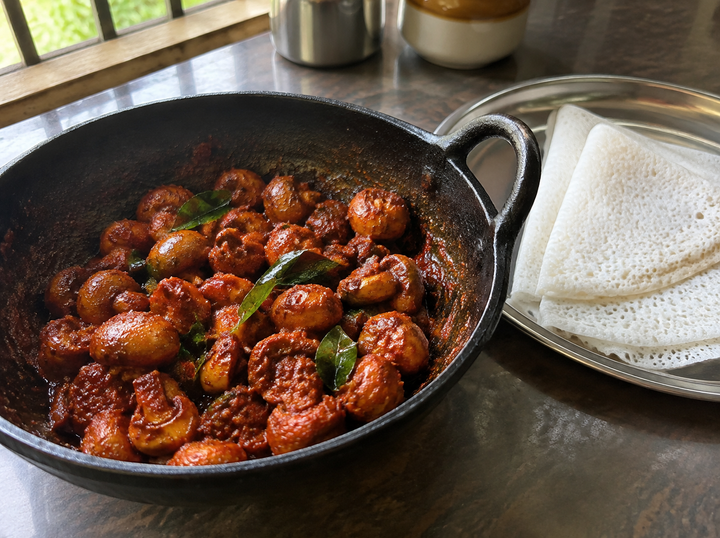 Mangalorean Mushroom Ghee Roast