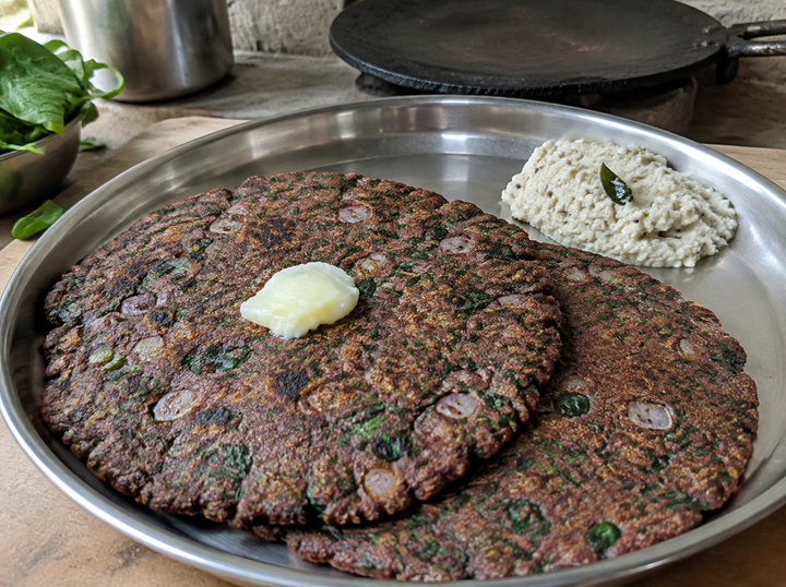 Ragi Roti with Palak