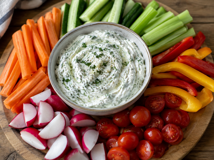 Garlic & Herb Cream Cheese Dip with Crudités