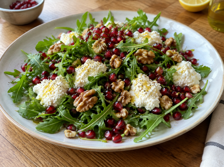 Arugula, Pomegranate & Ricotta Salad