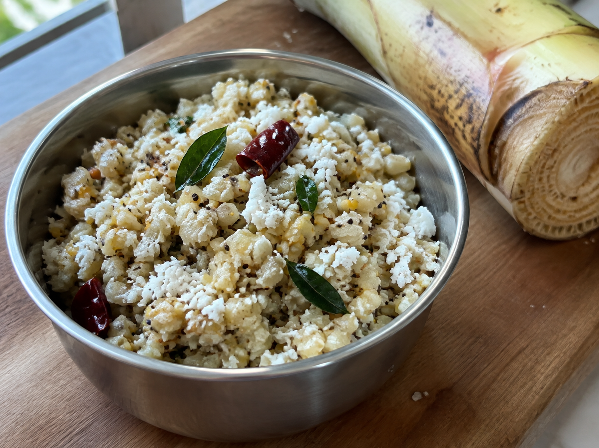 Banana Stem Poriyal